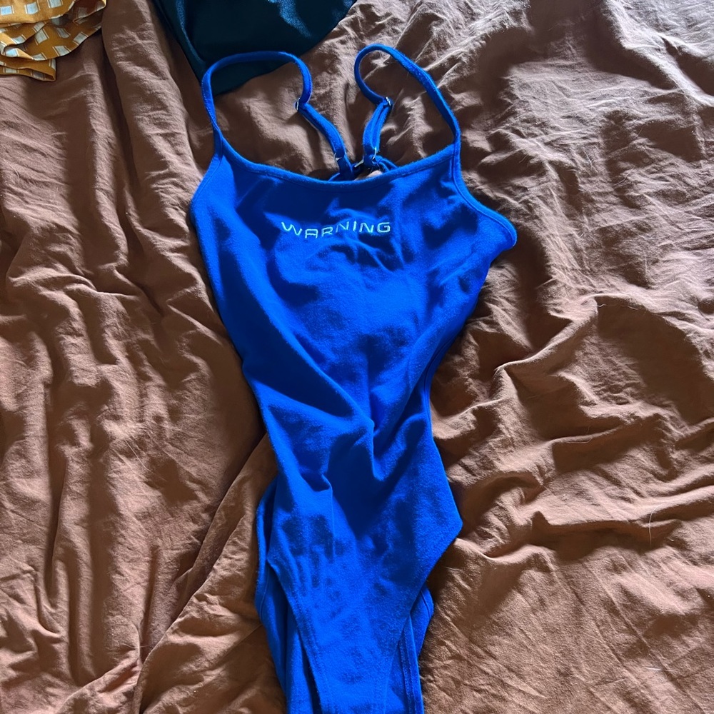 Royal blue body suit
